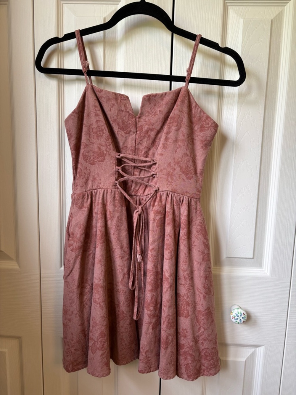 altar’d state Mauve Pink Floral Mini Dress - Size S
